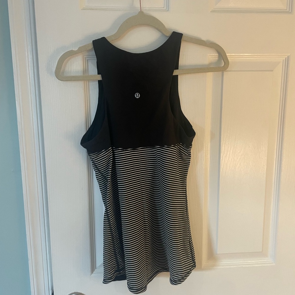 Striped lululemon workout top
